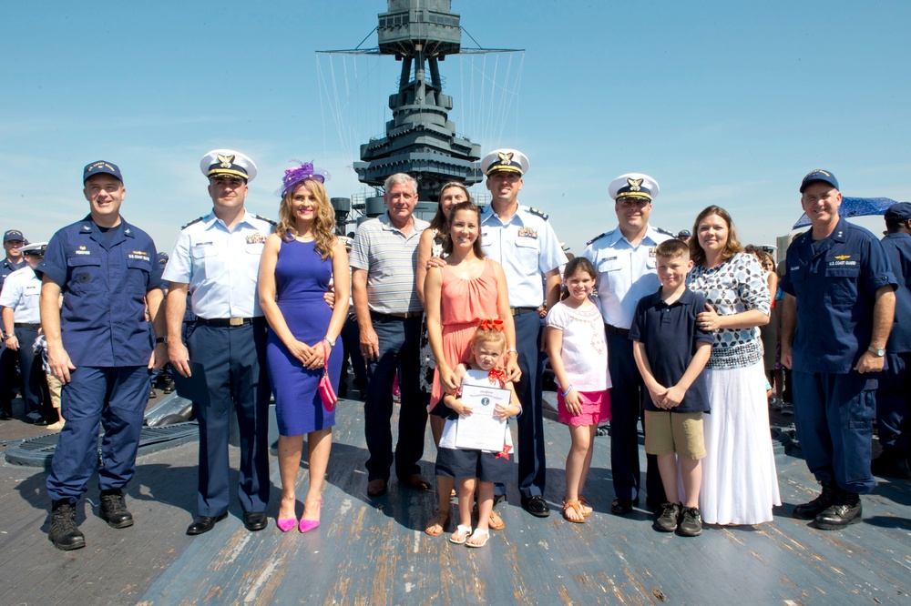 Eighth District commander holds promotion ceremony at the Battleship Texas State Historic Site