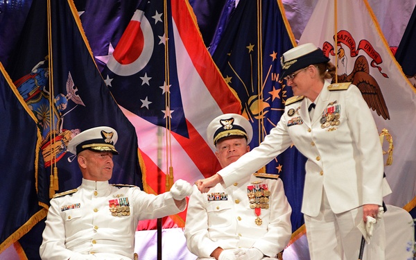 Coast Guard holds change of command ceremony for commander of Great Lakes region