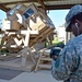 PAO Soldiers roll around the HEAT trainer at North Fort Hood