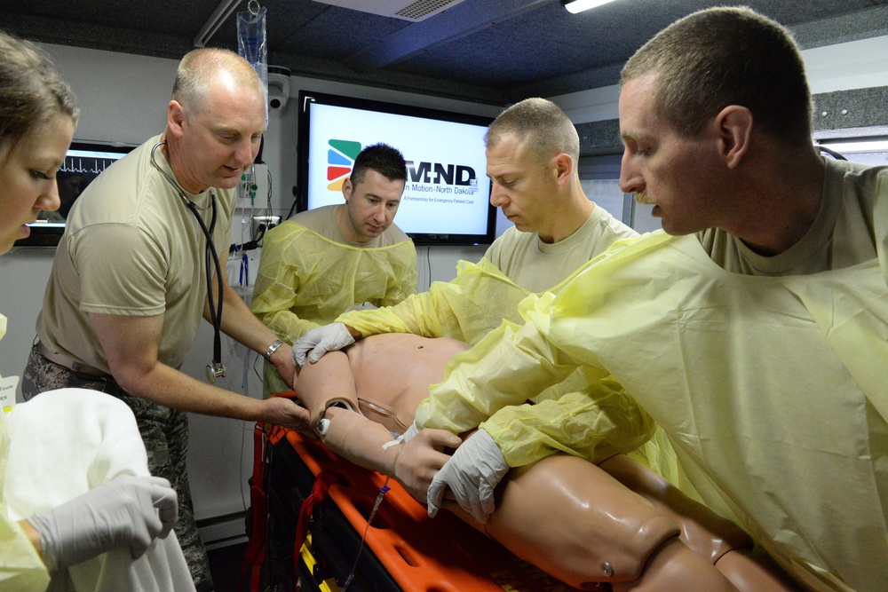 119th Wing personnel utilize high-tech mannequin for medical training