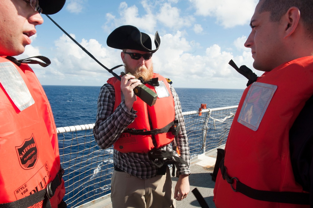 The Military Sealift Command hospital ship USNS Mercy (T-AH 19) participates in Pacific Partnership 2015.