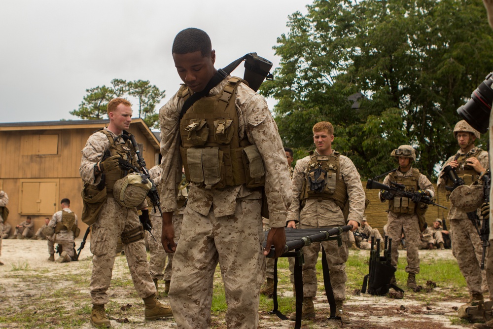 Marines get ready for deployment, practice caring for casualties