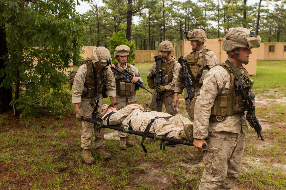 Marines get ready for deployment, practice caring for casualties