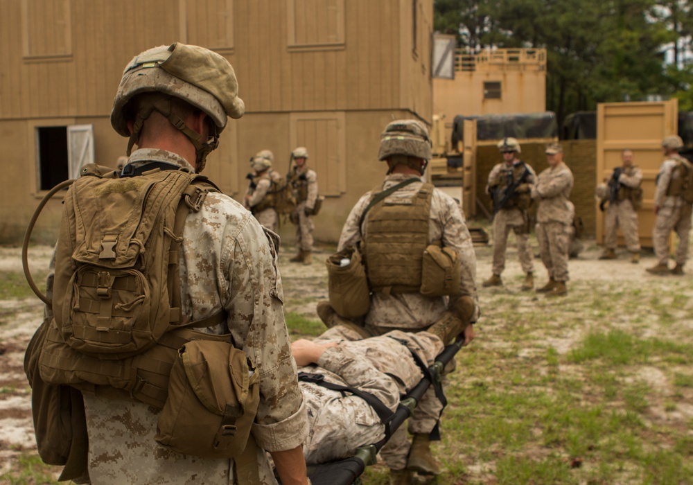 Marines get ready for deployment, practice caring for casualties