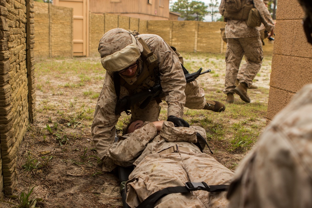 Marines get ready for deployment, practice caring for casualties