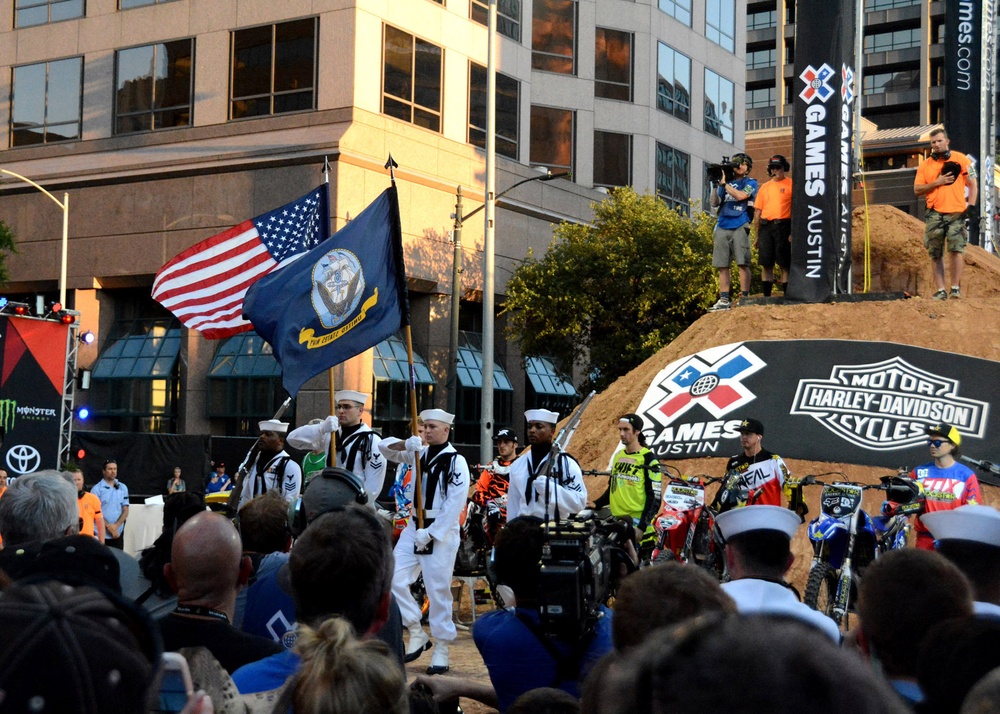 America's Navy attends opening ceremony of 2015 ESPN Summer X-Games