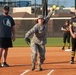 Col. Tullos throws first pitch