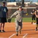 Col. Tullos throws first pitch