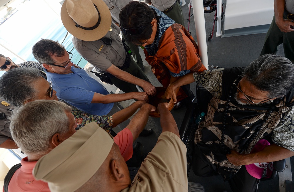 Traditional Hawaiian blessing performed at USS Arizona Memorial