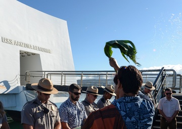 Traditional Hawaiian blessing performed at USS Arizona Memorial