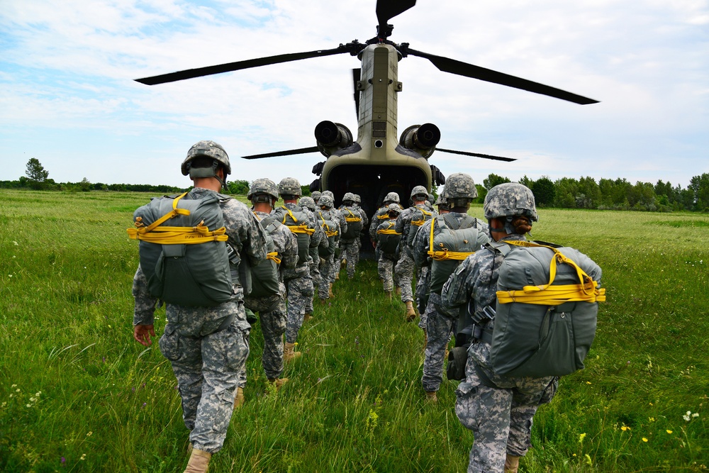 Airborne operation at Juliet Drop Zone in Pordenone, Italy, June 4
