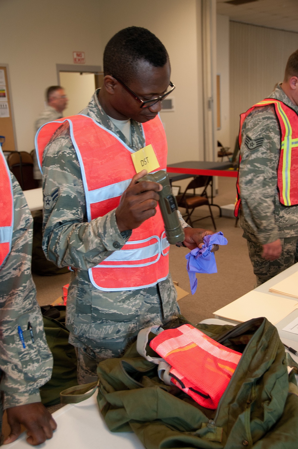 Quick Response Force prepares to set out for wellness checks during training exercise