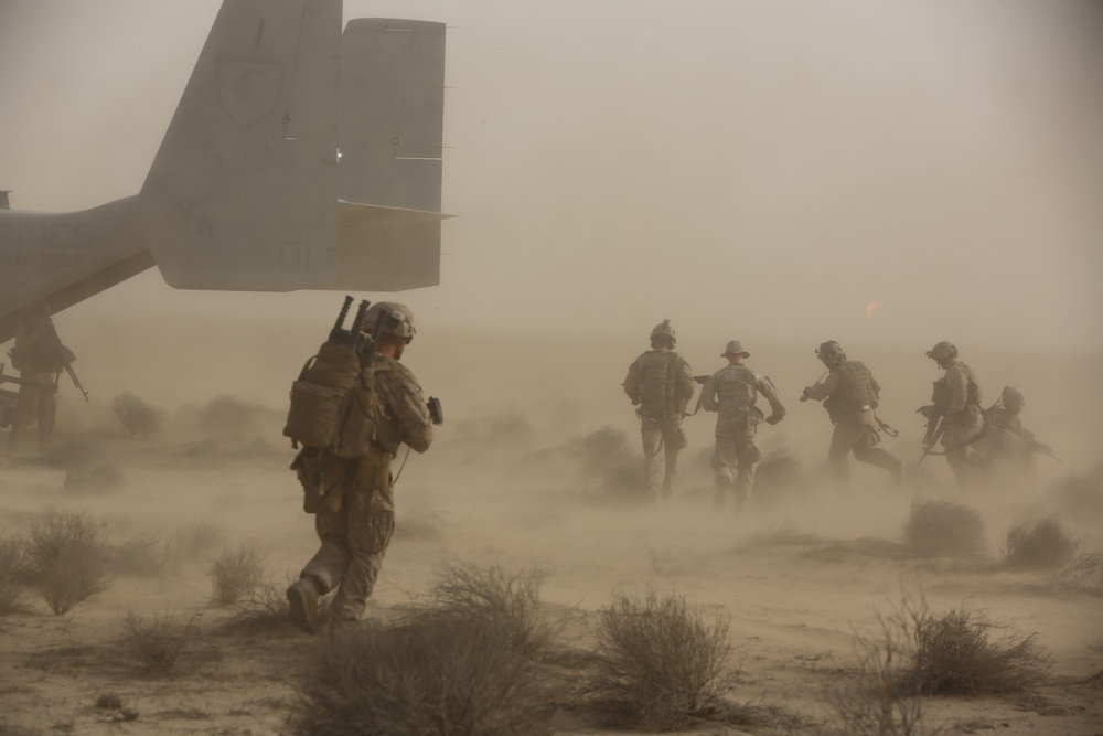U.S. Marines stay ready to help their fellow troops in Western Asia