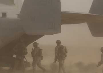 U.S. Marines stay ready to help their fellow troops in Western Asia