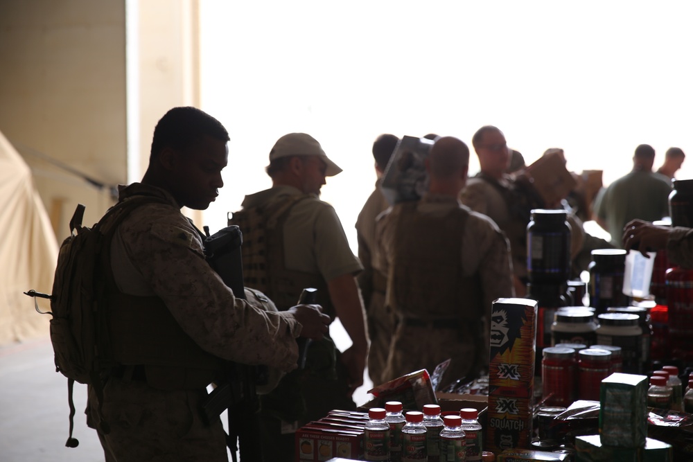 U.S. Marine exchange keeps Al Asad troops refreshed