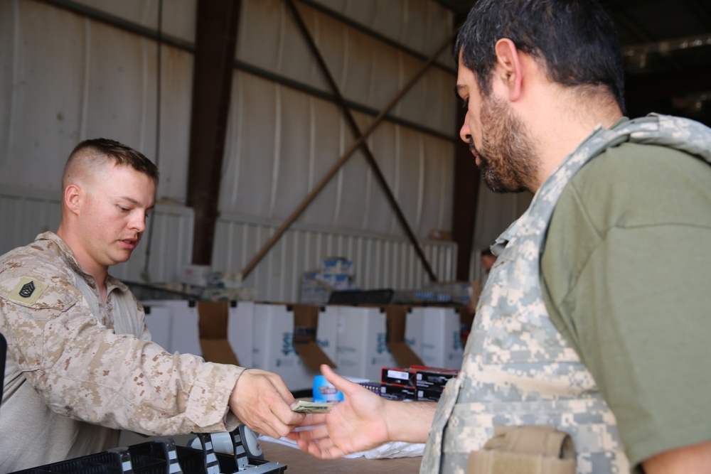 U.S. Marine exchange keeps Al Asad troops refreshed