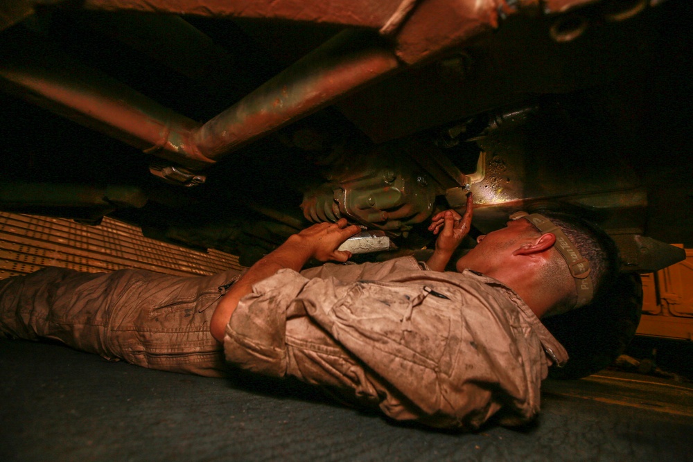 U.S. Marines keep vehicles rust free at sea