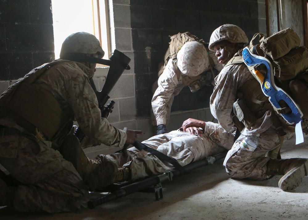 Marines get ready for deployment, practice caring for casualties