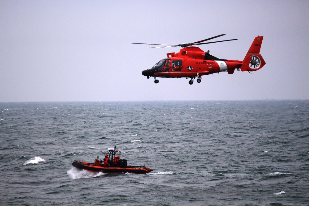 Coast Guard Cutter Mellon crews conduct air operations training