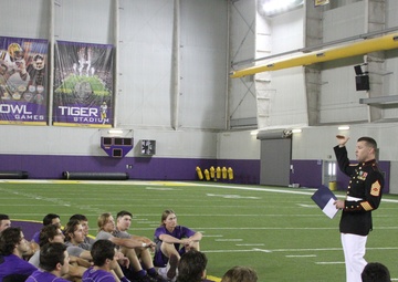 Marines speak to LSU Baseball Team