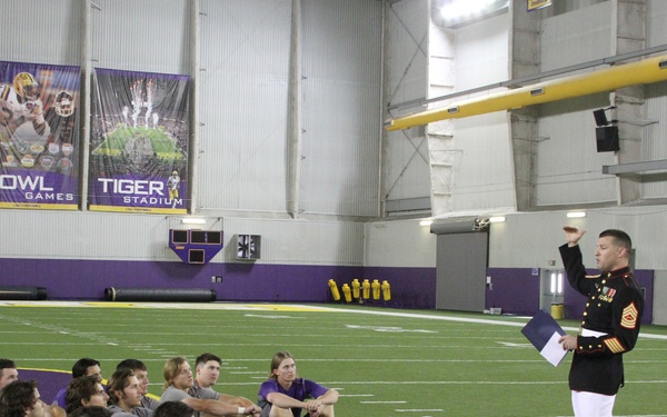 Marines speak to LSU Baseball Team
