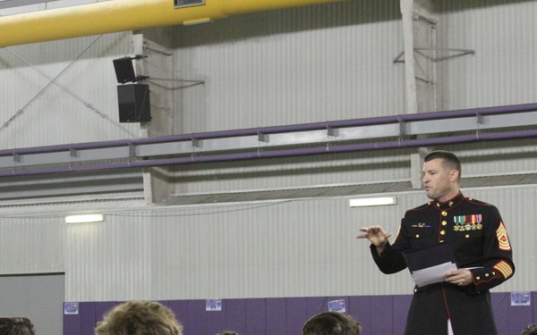 Marines speak to LSU Baseball Team