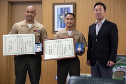 Iwakuni City mayor shows appreciation toward air station service members