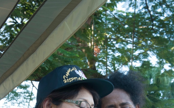 The hospital ship USNS Mercy (T-AH 19) participates in Pacific Partnership 2015 in Suva, Fiji