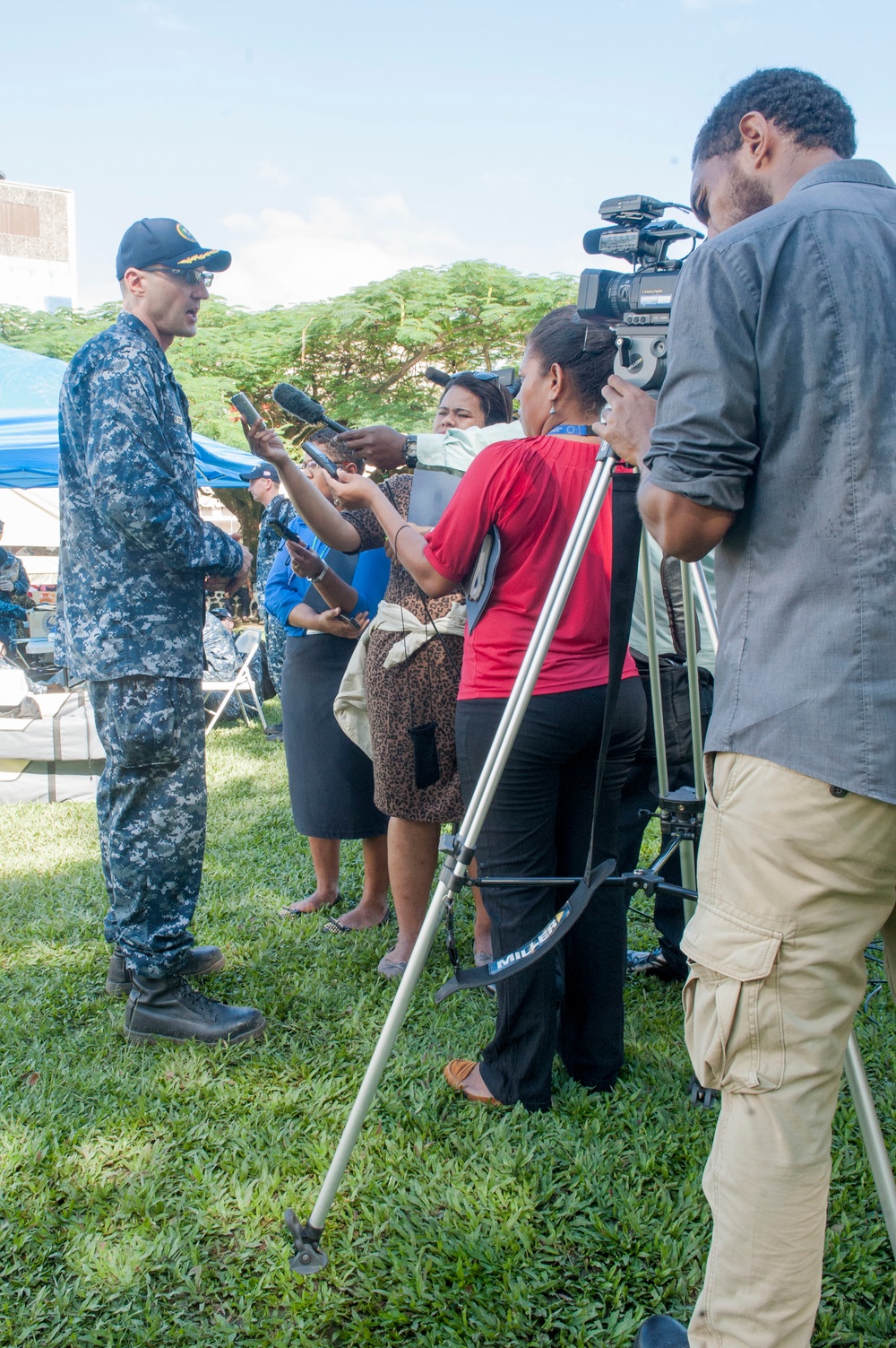 The hospital ship USNS Mercy (T-AH 19) participates in Pacific Partnership 2015 in Suva, Fiji