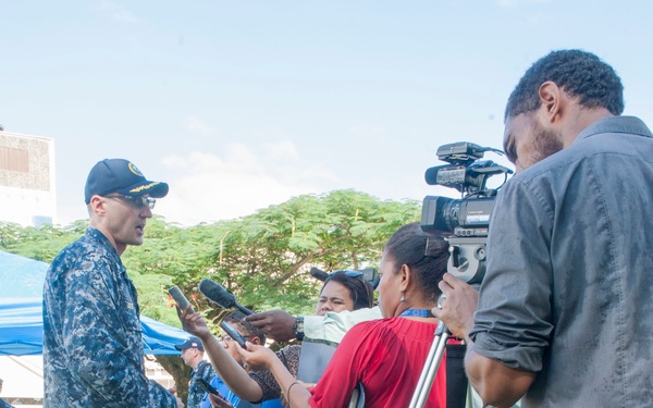 The hospital ship USNS Mercy (T-AH 19) participates in Pacific Partnership 2015 in Suva, Fiji