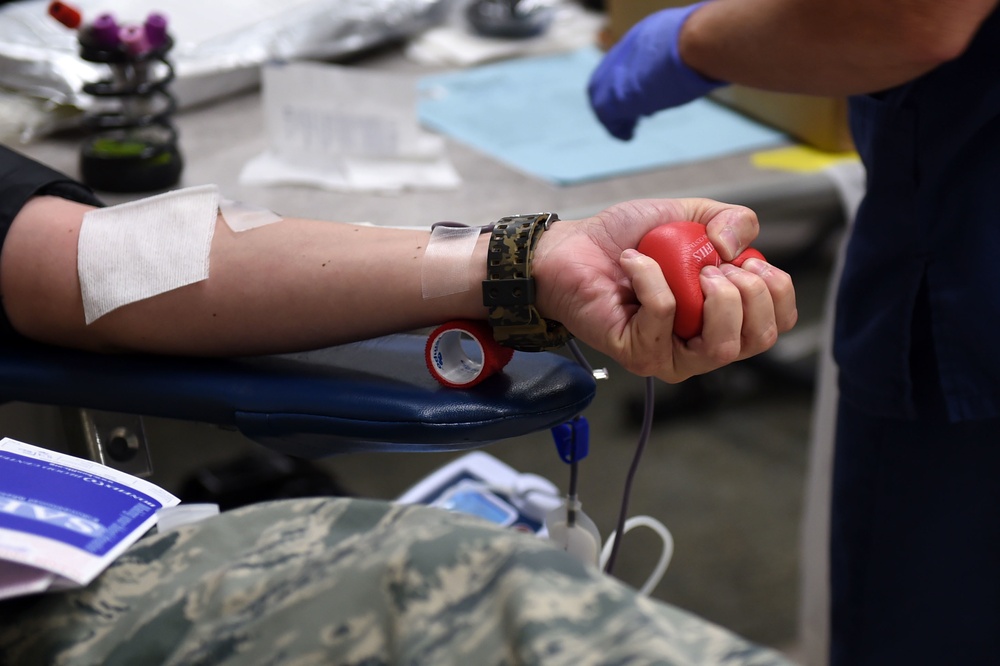 Buckley participates in blood drive