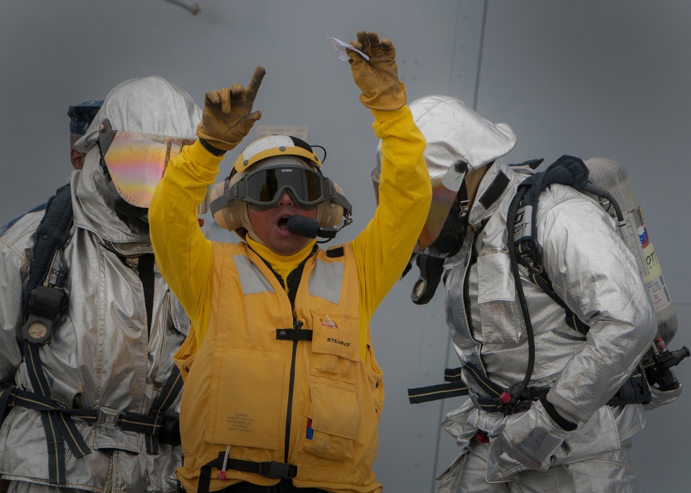 ACFF drill aboard USS Somerset