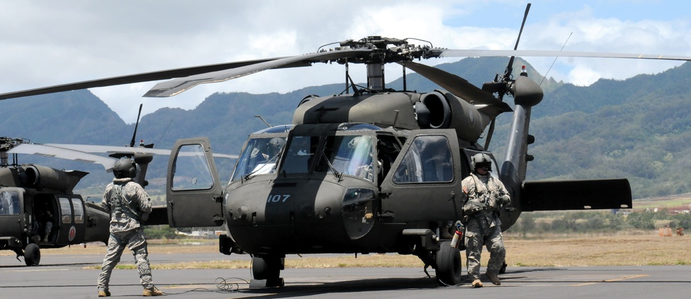 Company C, 207th Aviation Regiment conducts air assault exercise