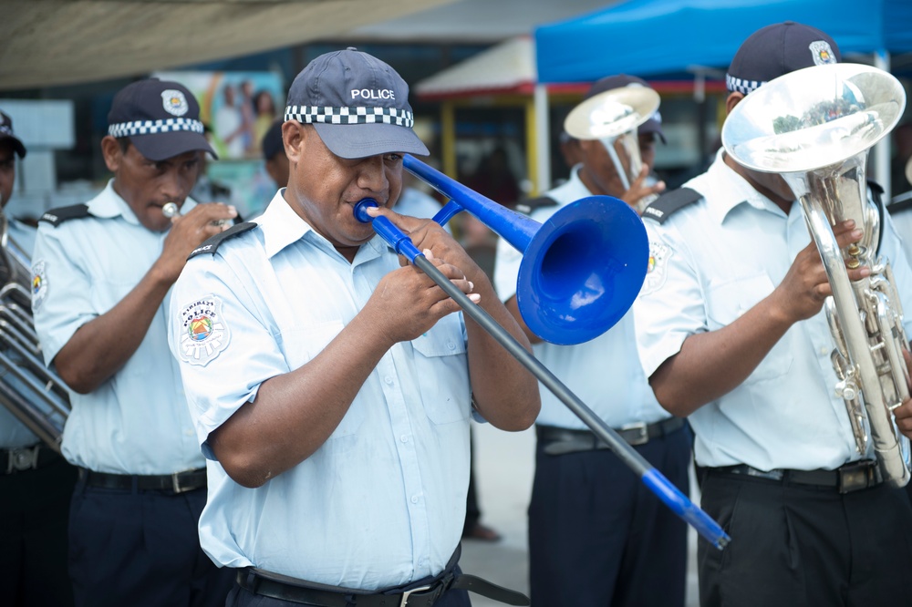 Combined concert with police band and Pacific Partnership Joint Band