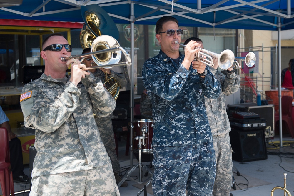 Combined concert with police band and Pacific Partnership Joint Band