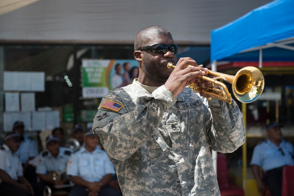 Combined concert with police band and Pacific Partnership Joint Band