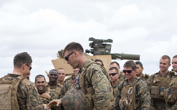 Marines with MRF-D celebrate after Raider challenge