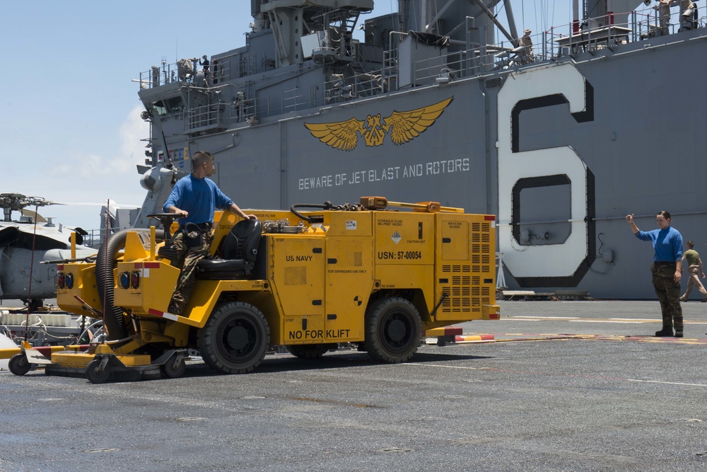 Flight deck operations aboard USS Bonhomme Richard