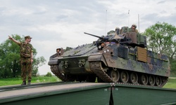 Multinational units conduct assault river crossing operations [Image 1 of 5]