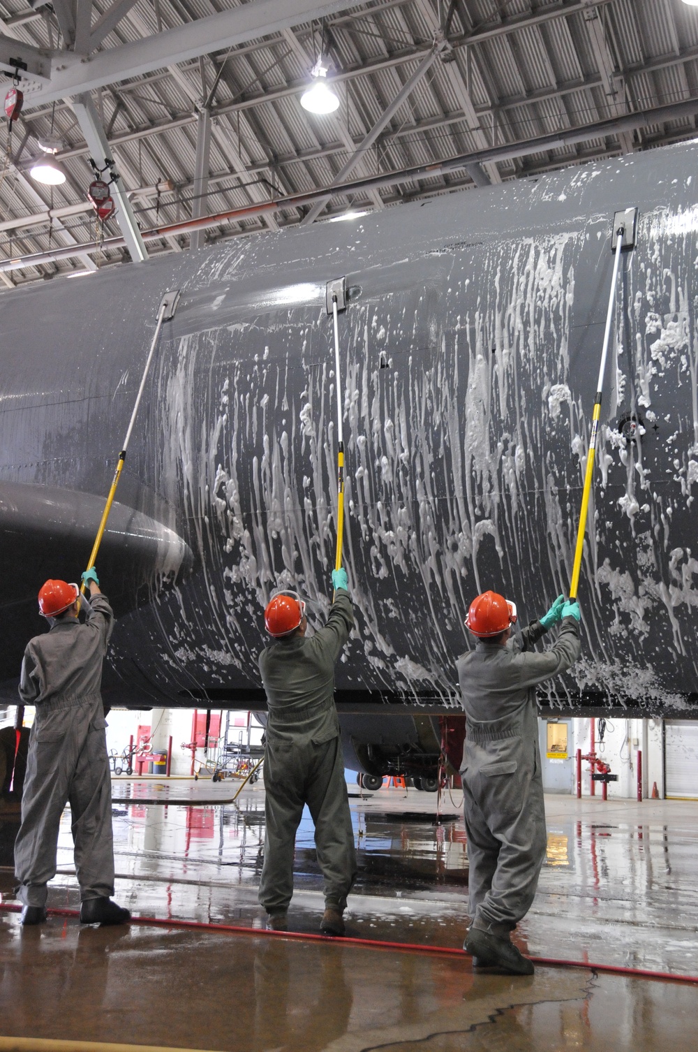 171st Air Refueling Wing KC-135 aircraft wash