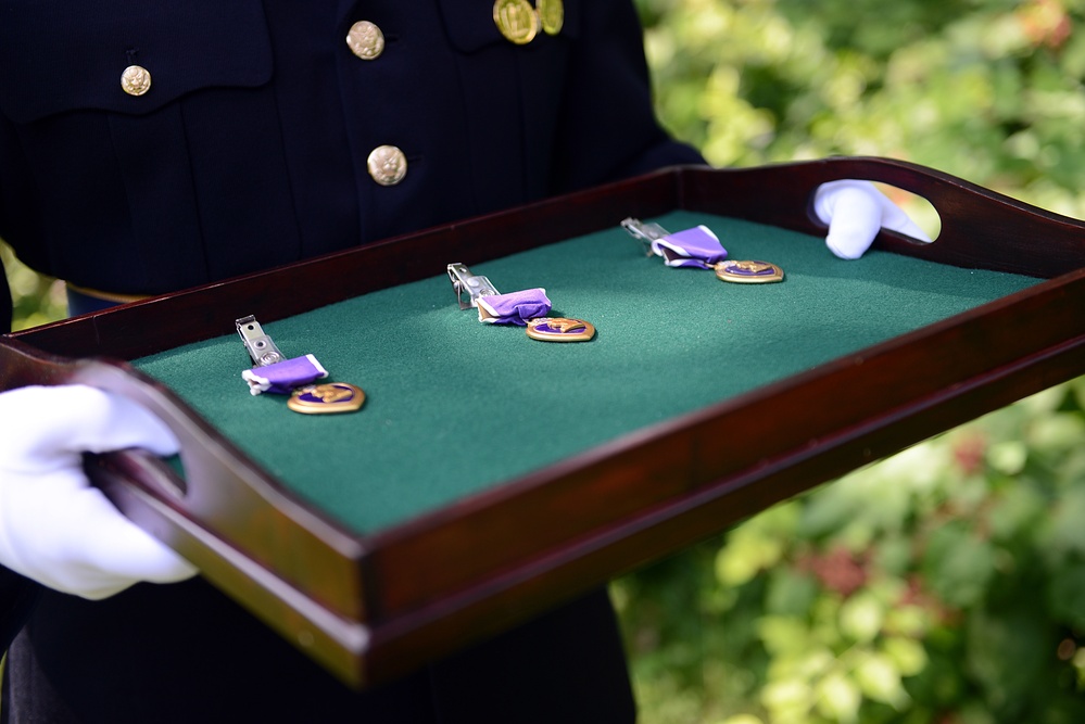 Army secretary kicks off 2015 birthday week, presents Purple Hearts