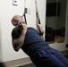 Fire personnel aboard Marine Corps Logistics Base Barstow, Calif., engage in various types of workouts, but lately, they have taken 'hanging out at the gym' to a whole new level with TRX suspension training