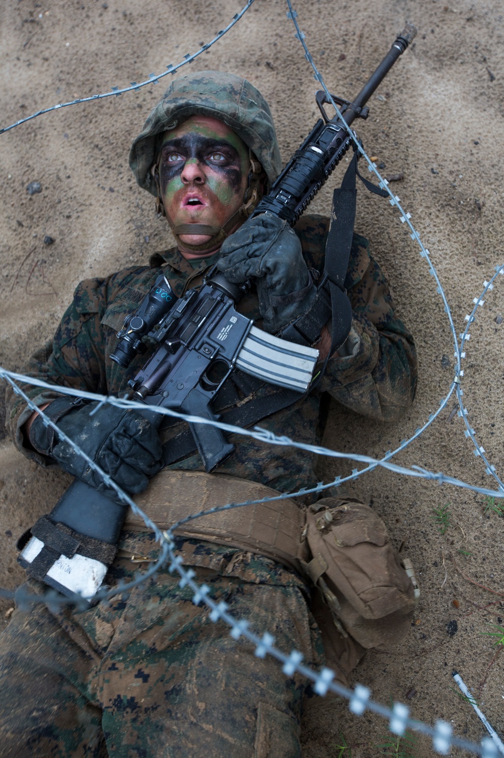 Marine recruits learn basic combat skills on Parris Island Marine recruits learn basic combat skills on Parris Island