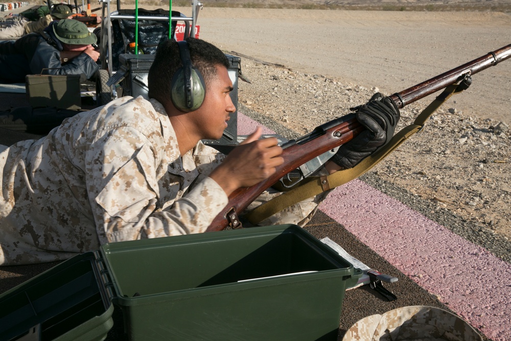 Marines experience weapons from Greatest Generation