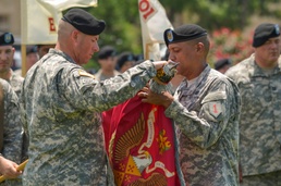 'Diligent' battalion cases its colors