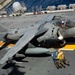 U.S. Marine Harrier pilots ensure landing skills are sharp at sea