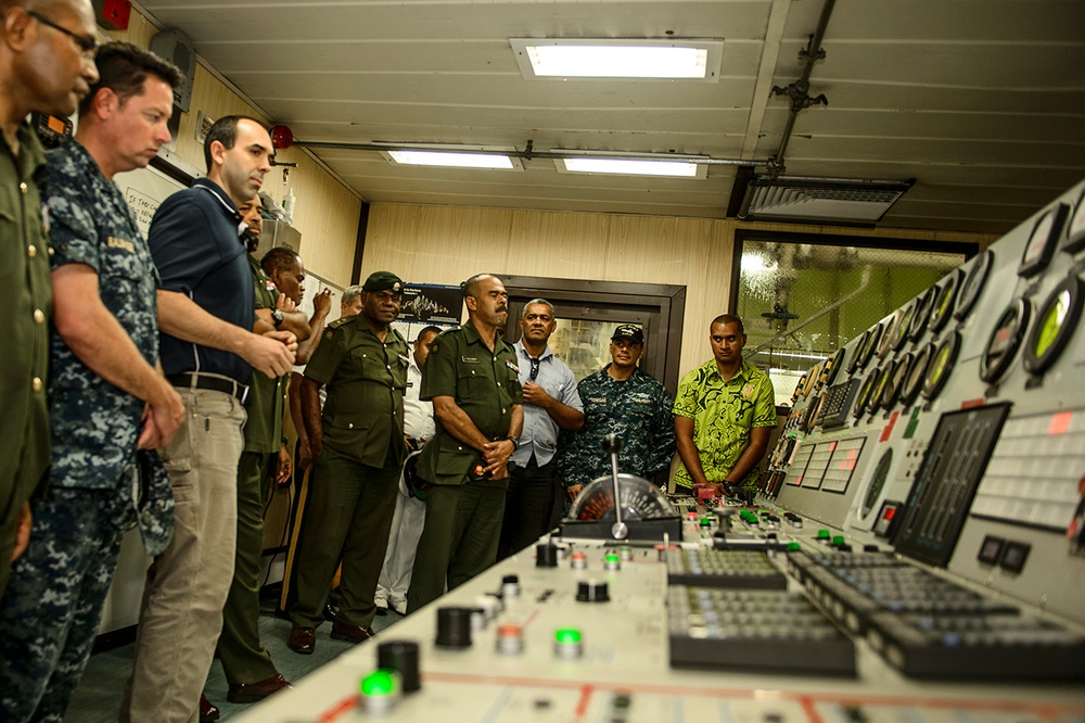 Fiji military tour USNS Mercy during Pacific Partnership 2015