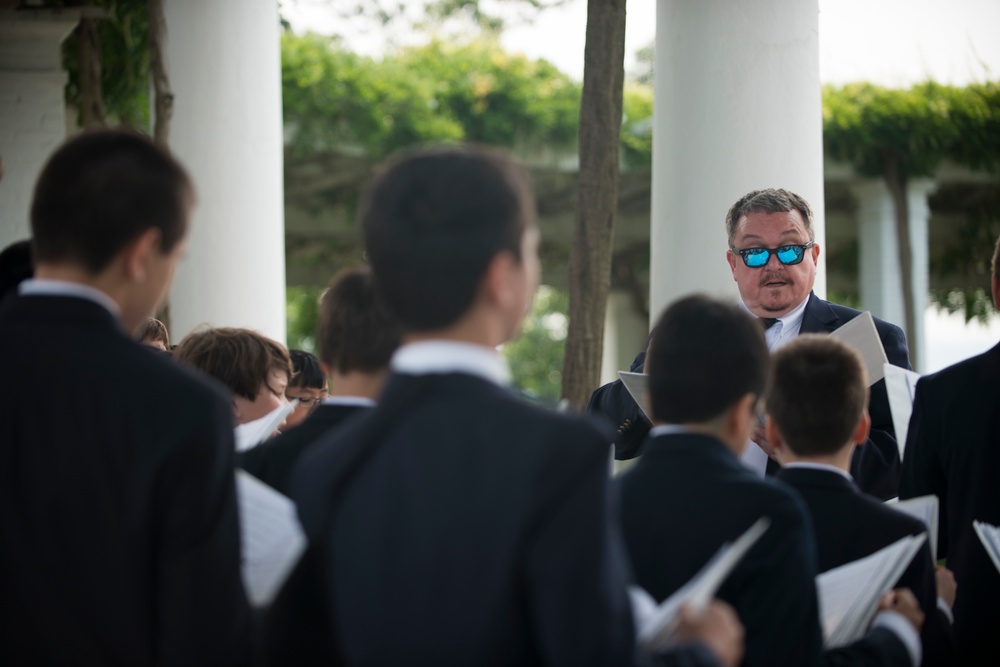 St. Mark’s School of Texas Choir performs at Arlington National Cemetery