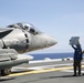 AV-8B Harrier jets practice short takeoff, vertical landings