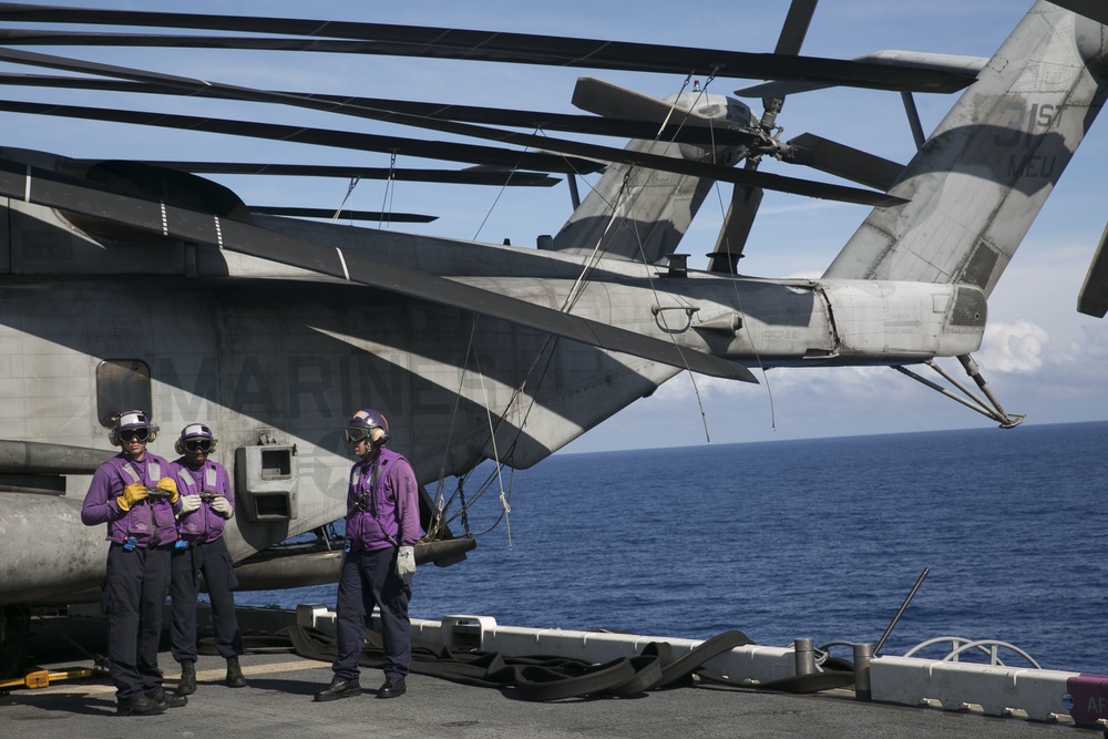 AV-8B Harrier jets practice short takeoff, vertical landings
